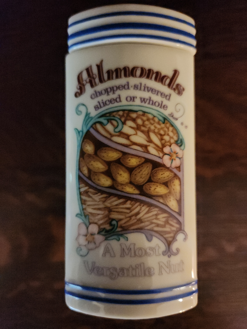 Lenox Baker's Dozen Almonds Fine Porcelain Canister 1995
